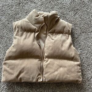 Cropped courdaroy vest